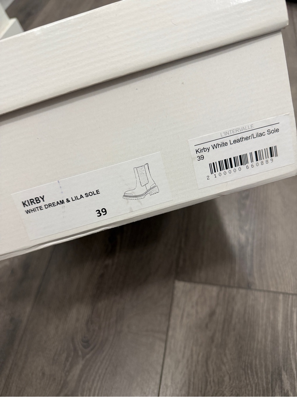 L'INTERVALLE - Kirby White Leather/Lilac Sole, 39 - Picture 4 of 5
